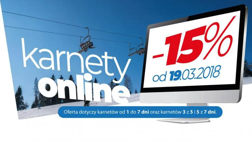 Od 19 marca 2018 kupując online zaoszczędzisz 15%!