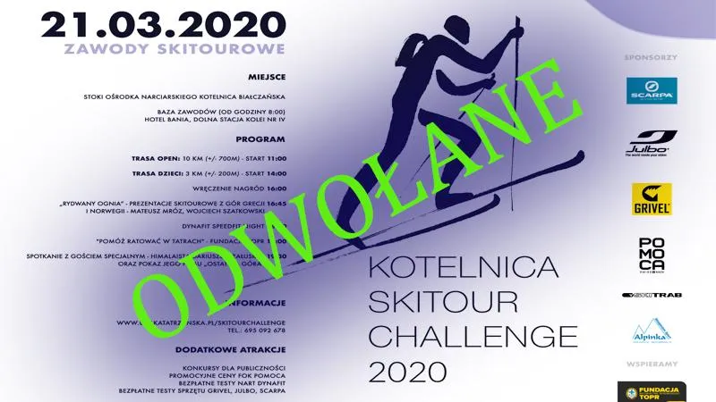 KOTELNICA SKITOUR CHALLENGE 2020   ODWOŁANE