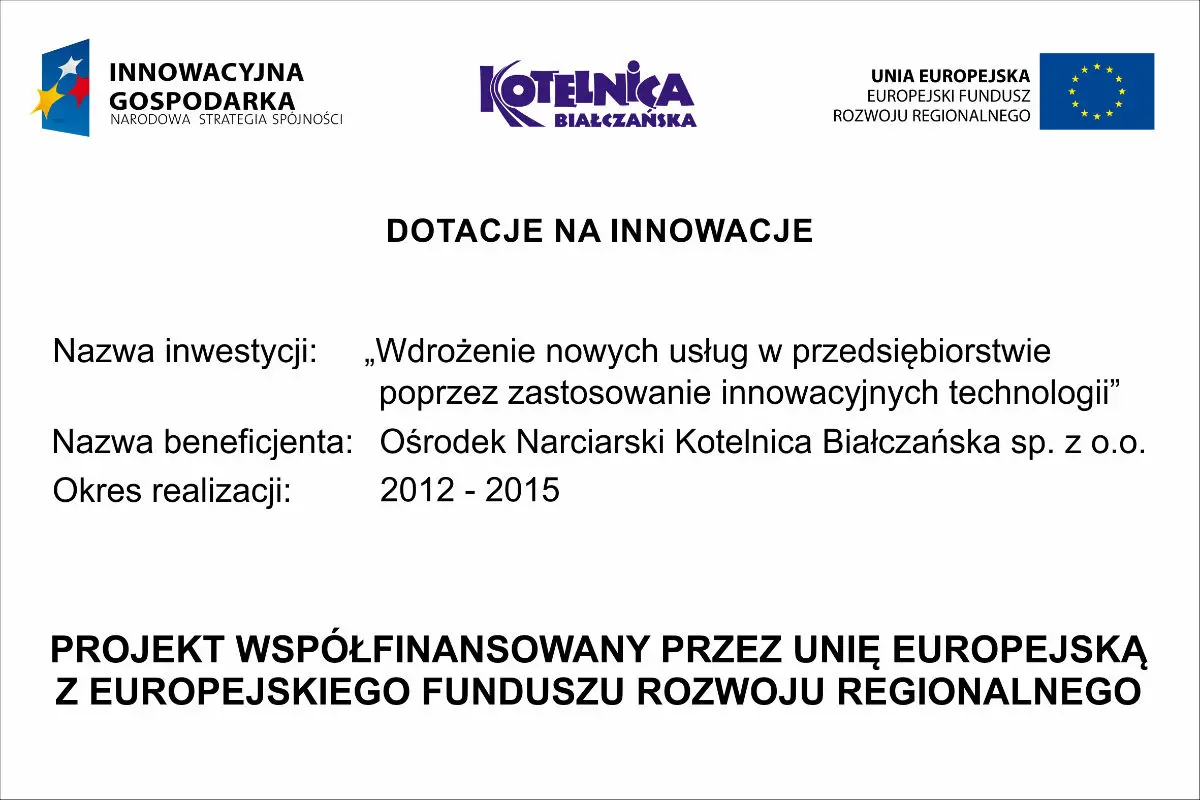 Tablica informacyjna — projekt dofinansowany z Funduszy Europejskich